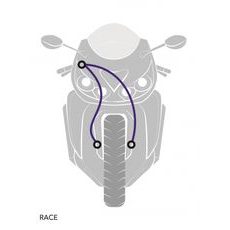 RACE FRONT BRAKE HOSE KIT VENHILL POWERHOSEPLUS YAM-16001FB (2 HOSES IN KIT) CLEAR HOSES, BLACK FITTINGS