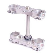 TRIPLE CLAMP X-TRIG ROCS TECH 40101009 SILVER