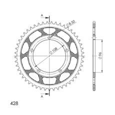LANČENIK ZADNJI SUPERSPROX RFE-6614:49 CRNI 49T, 428