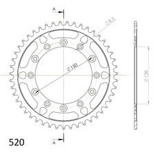 LANČENIK ZADNJI SUPERSPROX RFE-245/2:46-BLK CRNI 46T, 520