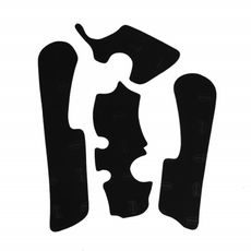 RUBBER FRAME PADS VIBRAM M7335N OFF-ROAD CRNI