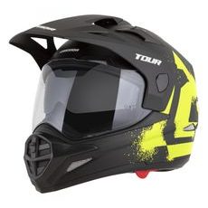 MOTOCROSS HELMET CASSIDA TOUR 2.0 CREW BLACK MATT/YELLOW FLUO 2XL