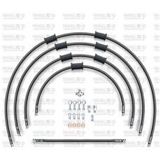 STANDARD FRONT BRAKE HOSE KIT VENHILL POWERHOSEPLUS KAW-7002FS-BK (5 HOSES IN KIT) BLACK HOSES, STAINLESS STEEL FITTINGS