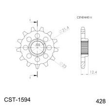 PREDNJI LANČANIK SUPERSPROX CST-1594:15 15T, 428