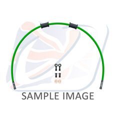 KIT PREDNJIH KOČIONOG CRIJEVA VENHILL POWERHOSEPLUS HON-4015FB-GR (1 HOSE IN KIT) GREEN HOSES, BLACK FITTINGS
