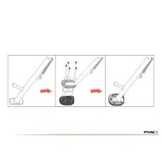 KICKSTAND EXTENSION PUIG 22630N CRNI WITH STANDARD SUSPENSION