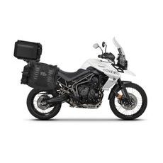 SET OF SHAD TERRA TR40 ADVENTURE SADDLEBAGS AND SHAD TERRA ALUMINIUM TOP CASE TR55 PURE BLACK, INCLUDING MOUNTING KIT SHAD TRIUMPH TIGER 800