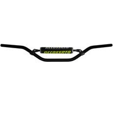 HANDLEBAR ACCOSSATO ALUMINIUM, 22 MM CRNI