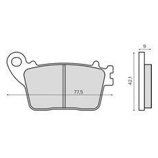 DISK PLOČICE RMS 225102930 REAR ORGANIC