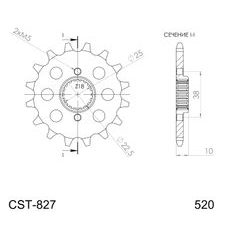 PREDNJI LANČANIK SUPERSPROX CST-827:14 14T, 520