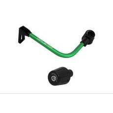 LEVER GUARD ACCOSSATO WITH GREEN HOSE AND JOINT LEFT, ALUMINIUM