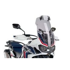 WINDSCREEN PUIG TOURING WITH VISOR WITH SUPPORT + PROTECTION 9157H SMOKE