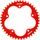 Rear ALU sprocket SUPERSPROX RAL-614:43-RED crven 43T, 525