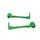 Lever guard ACCOSSATO with green hose and joint right + left, aluminium