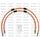 RACE Front brake hose kit Venhill POWERHOSEPLUS HON-10023F-OR (2 hoses in kit) Orange hoses, chromed fittings