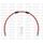 Rear brake hose kit Venhill POWERHOSEPLUS KAW-12002R-RD (1 hose in kit) Red hoses, chromed fittings
