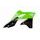 Radiator scoops POLISPORT 8416900001 (pair) green 05/black