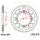 Rear ALU sprocket JT JTA 215-48RED 48T, 420 Crven