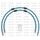 Rear brake hose kit Venhill POWERHOSEPLUS KAW-3004R-TB (2 hoses in kit) Translucent blue hoses, chromed fittings