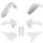 Plastic body kit POLISPORT 91466 White KTM