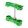 Triple clamp X-TRIG ROCS TECH 40301005 Green