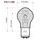 Bulb RMS 246510319 12V 35/35W, S2 BA20D E-mark white