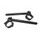 Aluminium-forged clip-ons ACCOSSATO CP003 with metal clamp composed of 2 half-rings 10 degrees inclination, black