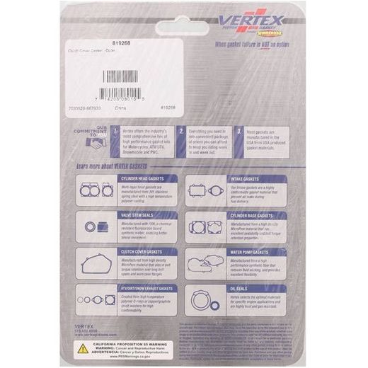 CLUTCH COVER GASKET WINDEROSA CCG 819268 OUTER SIDE