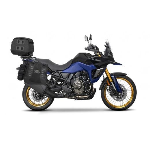 SET OF SHAD TERRA TR40 ADVENTURE SADDLEBAGS AND SHAD TERRA REAR BAG TR50, INCLUDING MOUNTING KIT SHAD SUZUKI V-STROM 800 DE