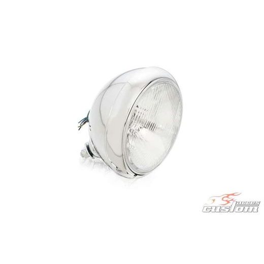 HEADLIGHT CUSTOMACCES CENTRAL FA0010J 196MM(7-1/2"") INOX