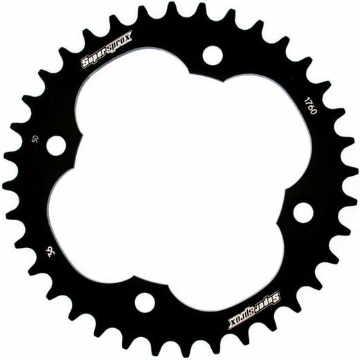REAR ALU SPROCKET SUPERSPROX RAL-1760:36-BLK CRNI 36T, 520