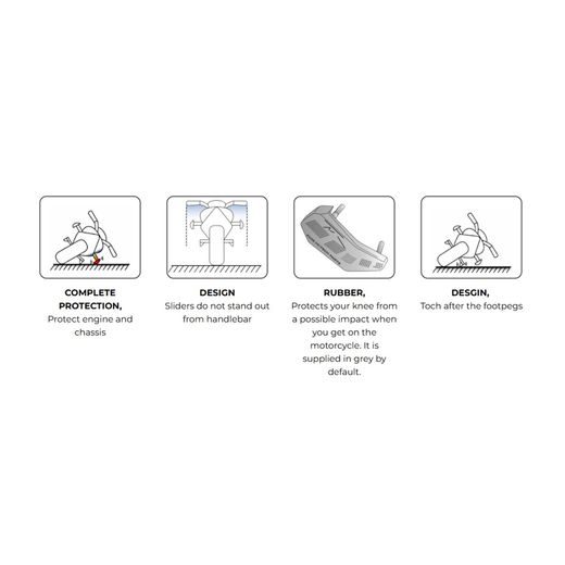 FRAME SLIDERS PUIG R19 22103N CRNI
