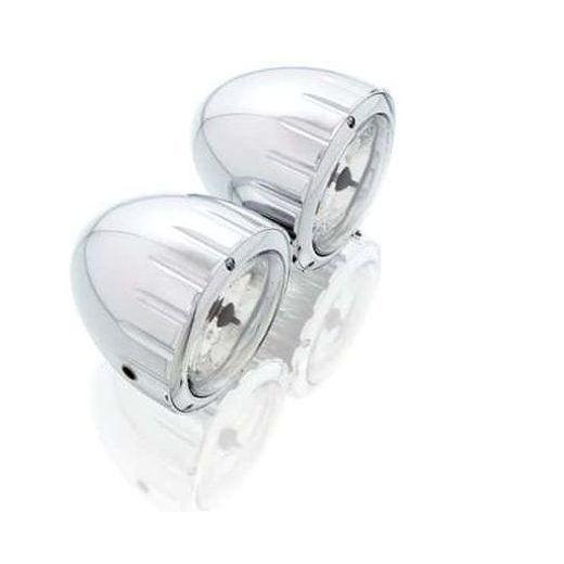 LIGHT CUSTOMACCES TWIN FD0002J INOX 90MM DE DIAM.3 1/2"