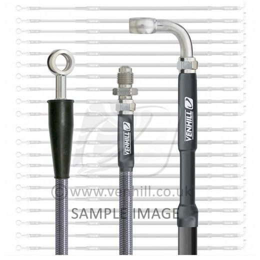 FRONT BRAKE HOSE VENHILL H01-1-026/P-CL CLEAR