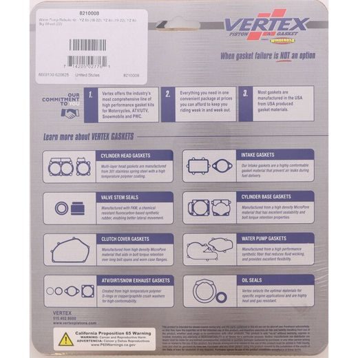 WATER PUMP REBUILD KIT WINDEROSA WPRK 8210008