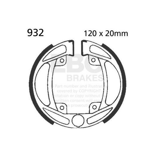 BRAKE SHOE SET EBC 932