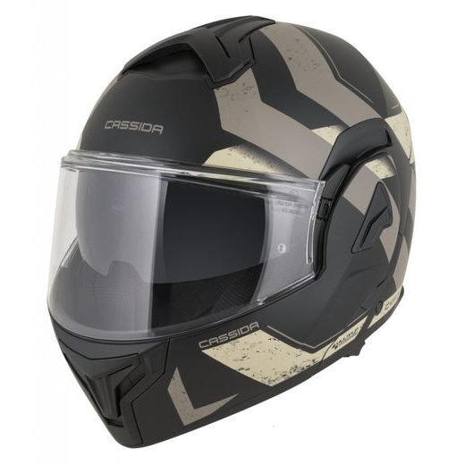 FULL FACE HELMET CASSIDA MULTIFLIP KORP BLACK MATT/SAND/KHAKI S