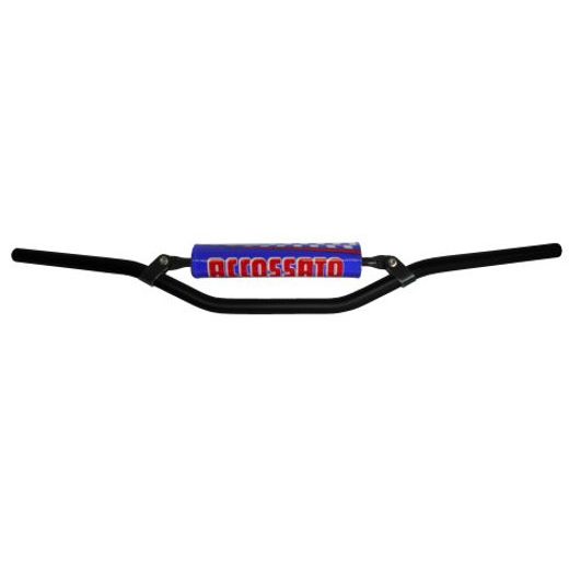 HANDLEBAR ACCOSSATO ALUMINIUM, 22 MM CRNI