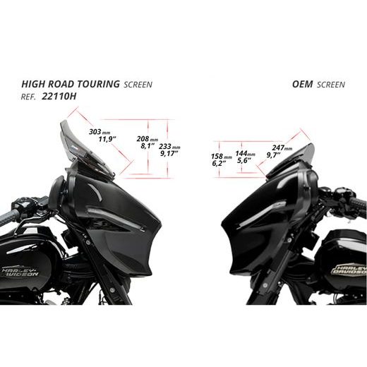 WINDSCREEN PUIG HIGH-ROAD TOURING 22110F DARK SMOKE