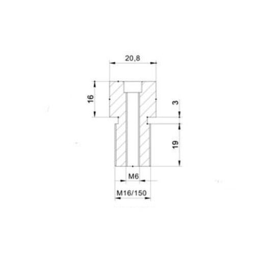 MIRROR ADAPTOR PUIG ADAPTER REAR MIRROR HI-TECH IV MOD. YAMAHA 9583N CRNI TO BAR END