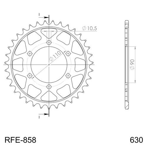 LANČENIK ZADNJI SUPERSPROX RFE-858:35-BLK CRNI 35T, 630