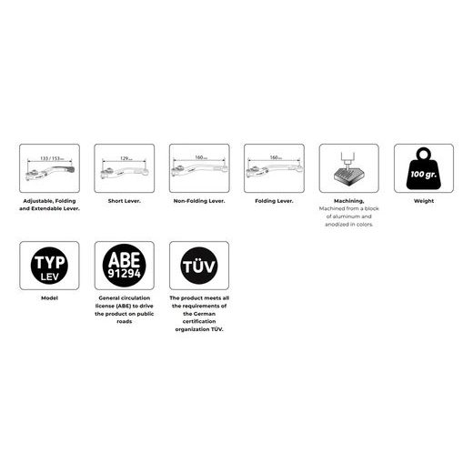 CLUTCH LEVER WITHOUT ADAPTER PUIG 4.0 4210PA FOLDABLE SILVER/BLUE