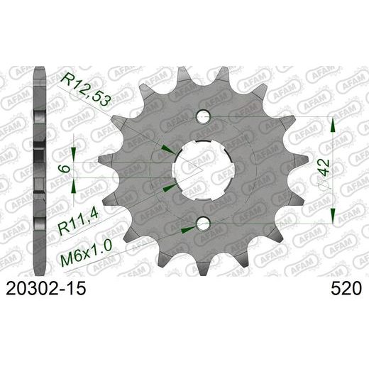 PREDNJI LANČANIK AFAM 20302-15 15T, 520