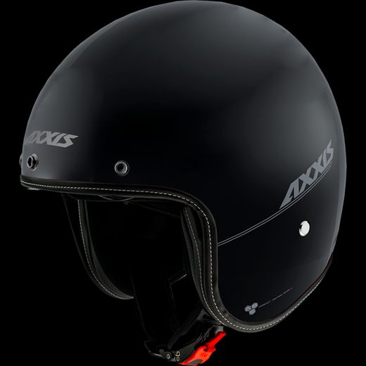 JET HELMET AXXIS HORNET SV ABS SOLID BLACK GLOSS L