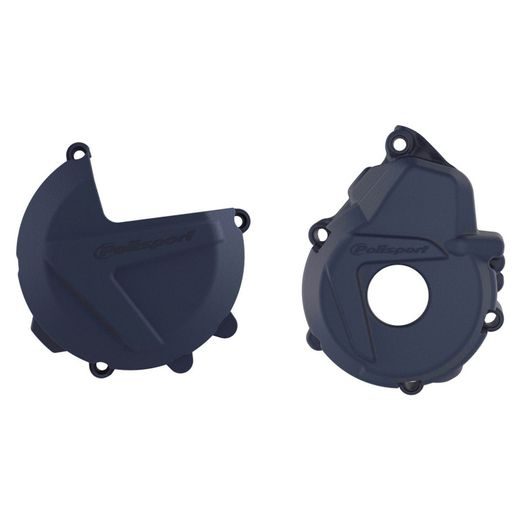 CLUTCH AND IGNITION COVER PROTECTOR KIT POLISPORT 90984 PLAVI