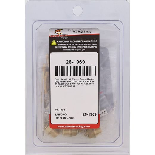 CARBURETOR REBUILD KIT ALL BALLS RACING CARK26-1969