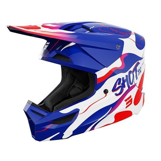HELMET SHOT FURIOUS KID BEAST A05-21OC-DK1-03 BLUE / RED GLOSSY L