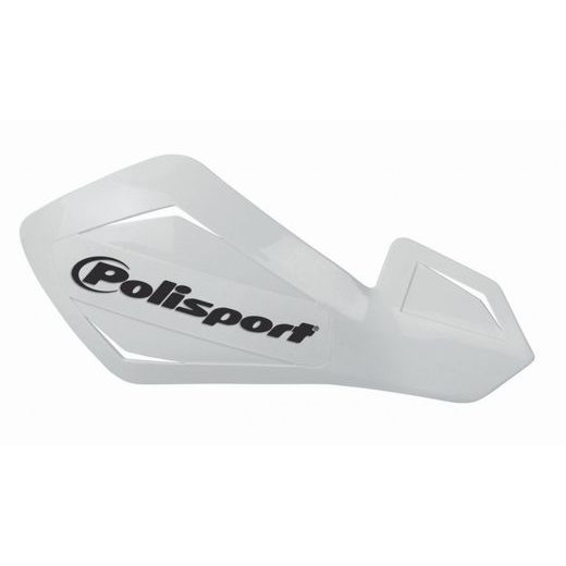 HANDGUARD POLISPORT FREEFLOW LITE WITH UNIVERSAL PLASTIC MOUNTING KIT WHITE