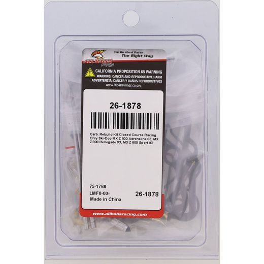 CARBURETOR REBUILD KIT ALL BALLS RACING CARK26-1878