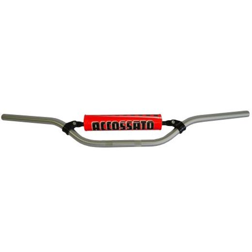 HANDLEBAR ACCOSSATO ALUMINIUM, 22 MM SILVER